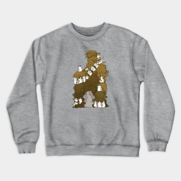 Hairy Sidekick Crewneck Sweatshirt by Drea D. Illustrations